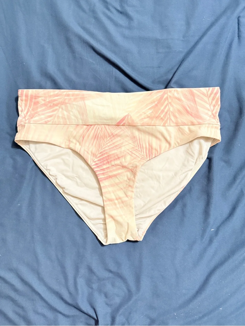 CALIA High-Waist Women's Swim Bottoms in Pink Palm